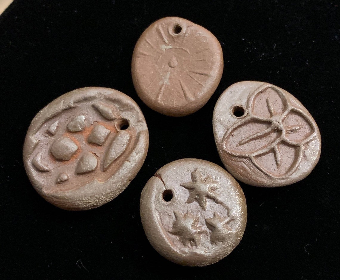 Four Assorted Brown Clay Handmade Bead Pendants for Crafting and Jewelry Making Etsy UK