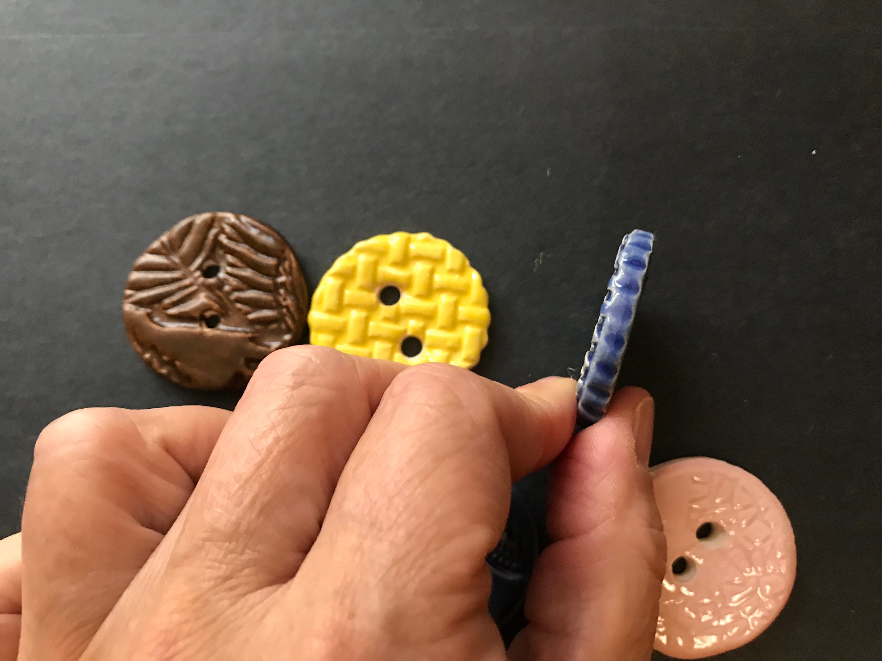 Mixed Lot of 6 Round Ceramic Double Sided Buttons - Etsy