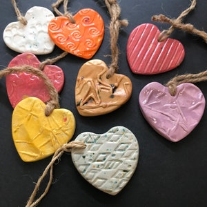 Valentine&#39;s Day Ceramic Heart Ornament Sold individually - Lovely Gift!