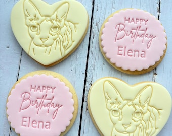 Personalised Pet Portrait Cookie | Custom Dog or Cat Iced Biscuit | Pet Memorial Gift | Handmade Pet Lover Gift | Custom Animal Cookie