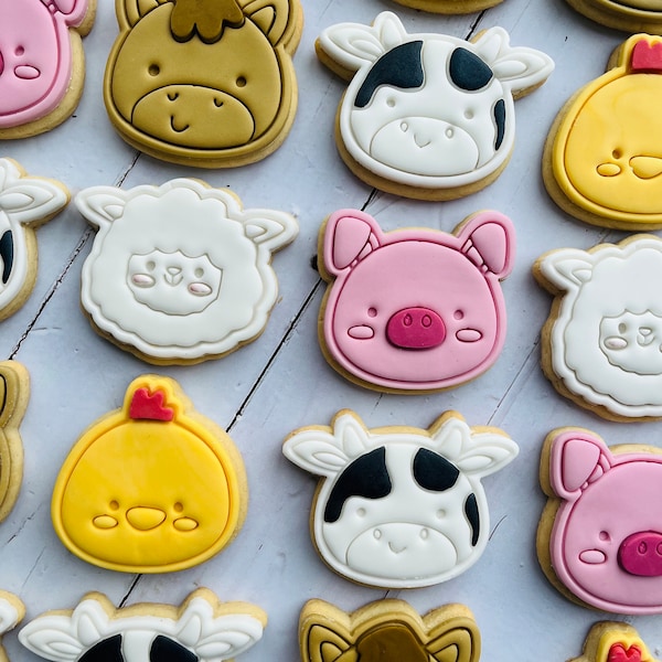 Farm animal/ farmyard animal themed biscuit gift box