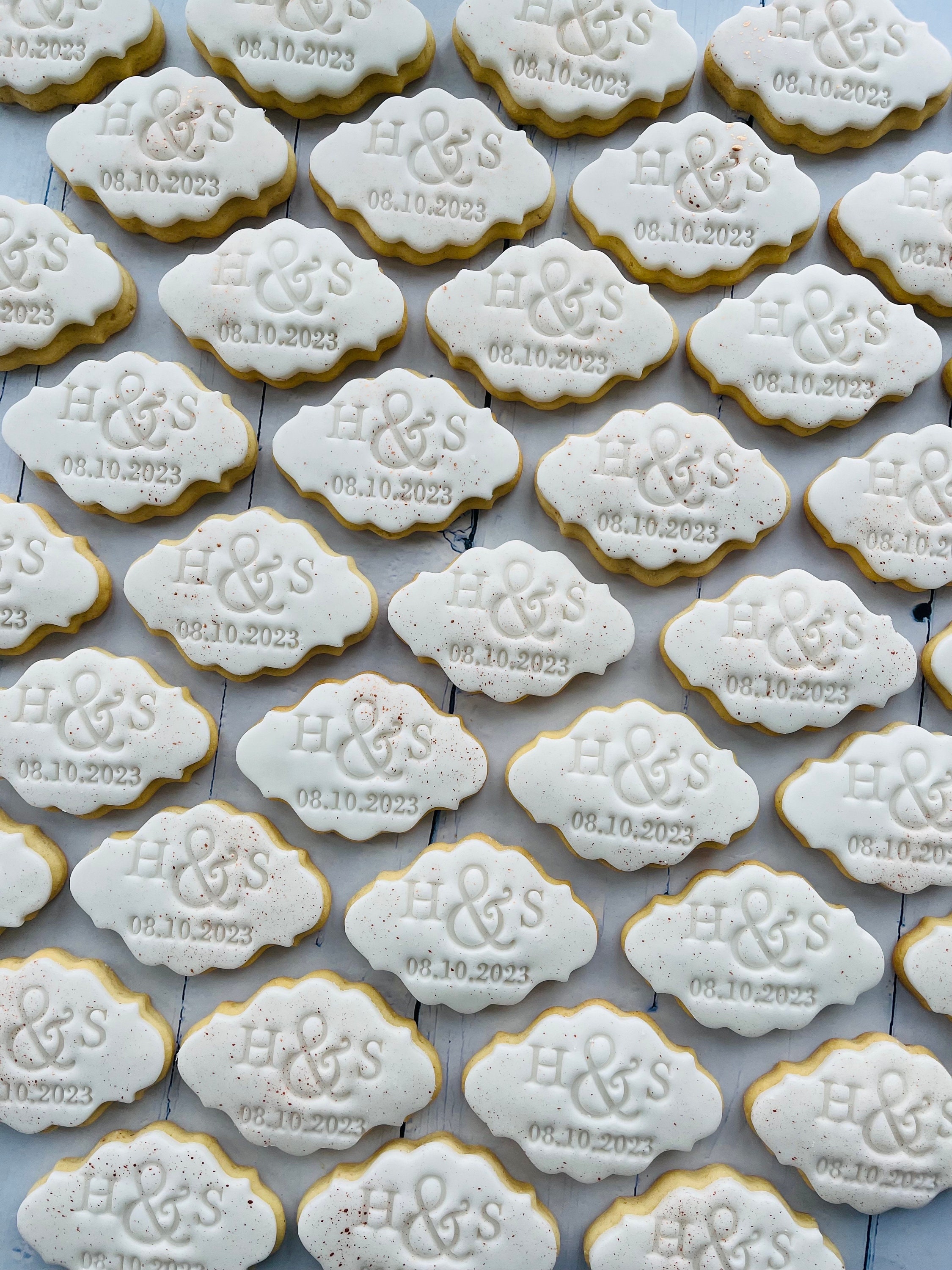 Individual wedding / favours/ branded cookies/ party favours fondant iced sugar cookies vegan or non vegan custom/ personalised design
