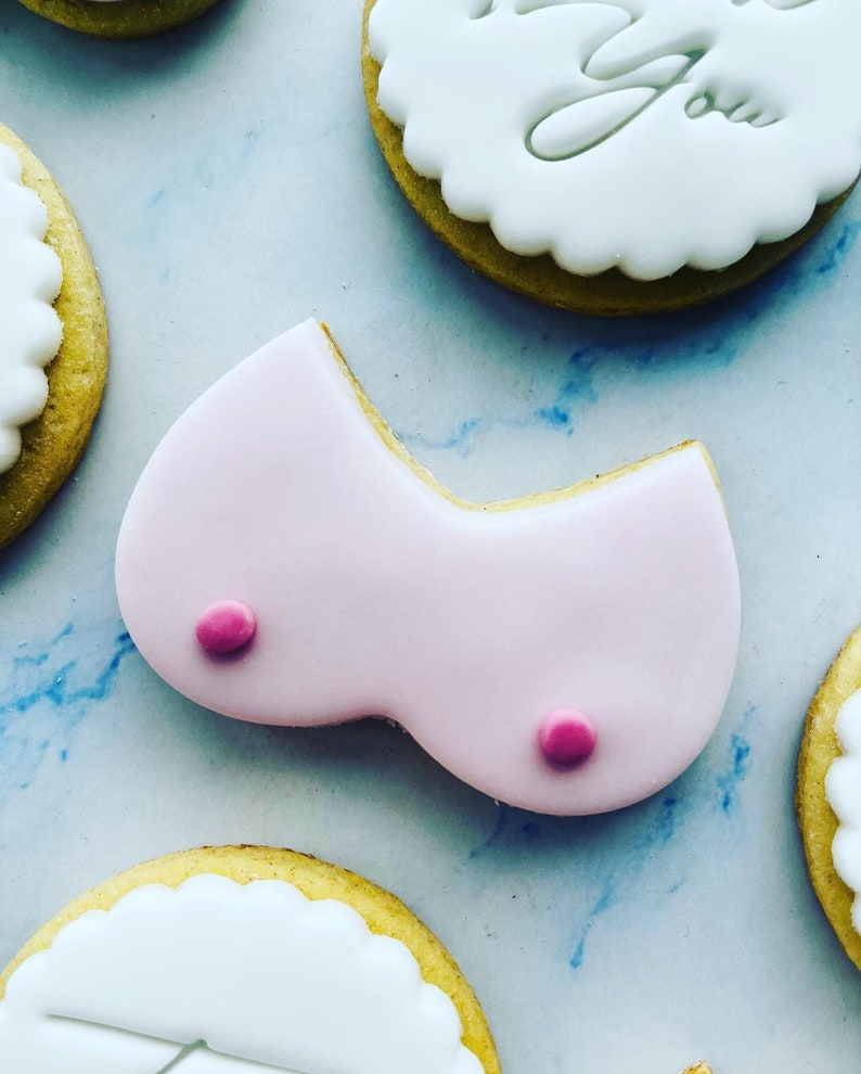 Boob job/ boob/ breast cancer awareness cookies image 6