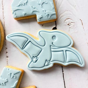 Dinosaur theme birthday party fondant iced sugar cookies individually wrapped image 19
