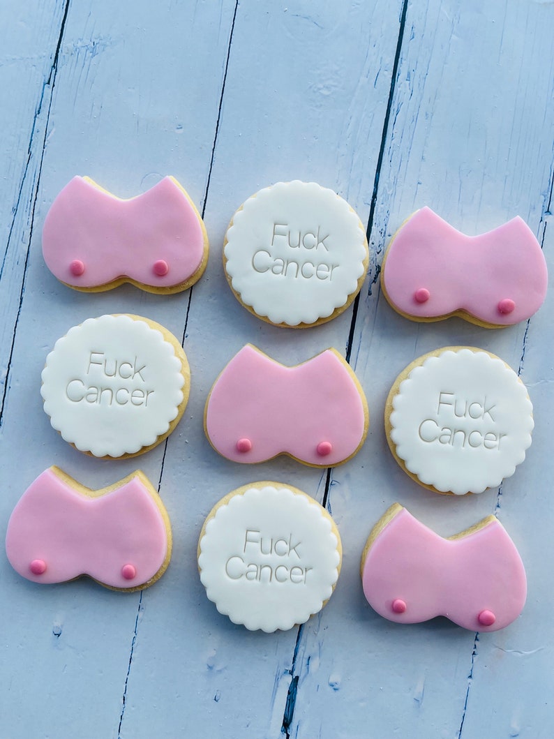 Boob job/ boob/ breast cancer awareness cookies image 7