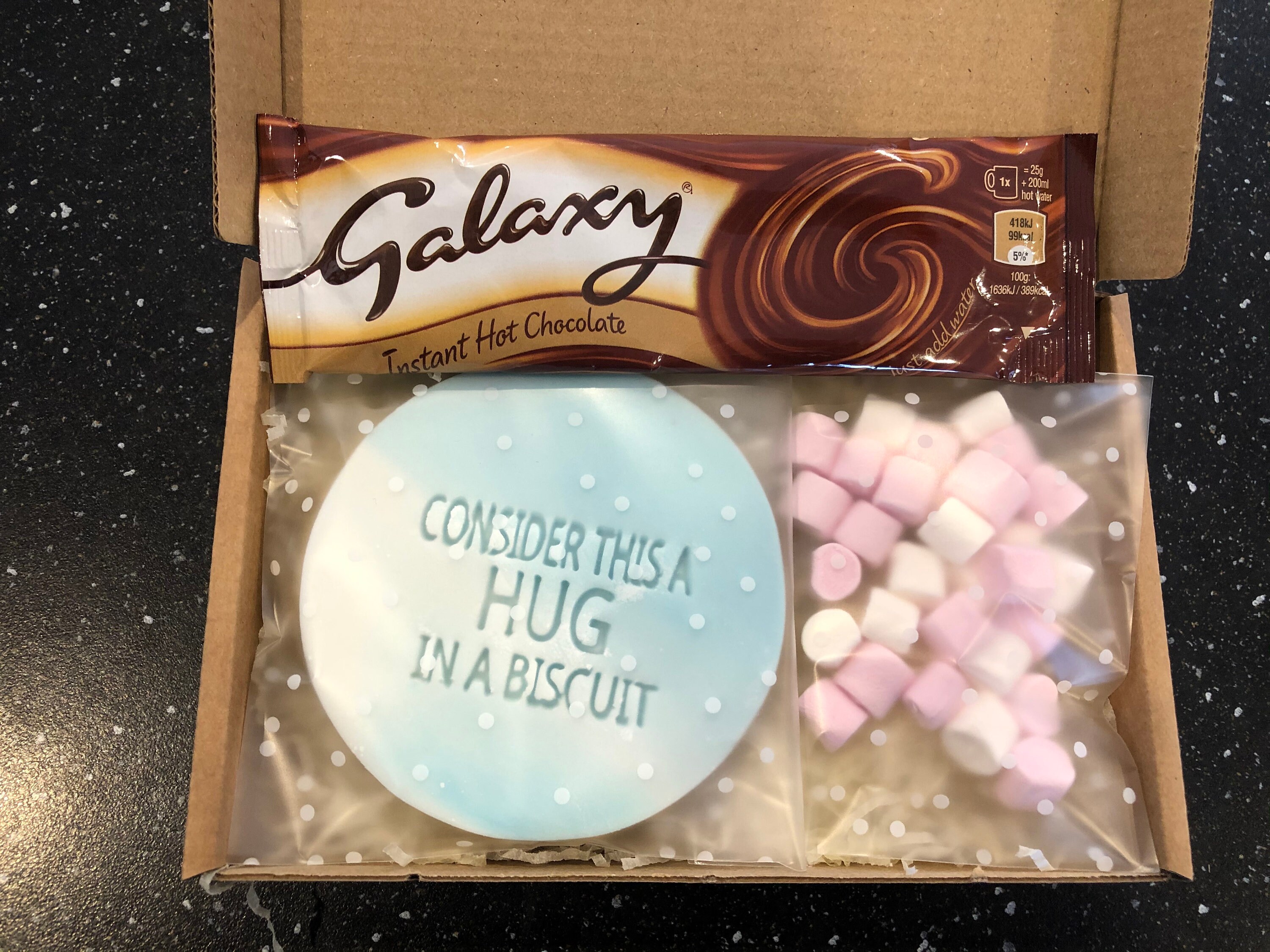 Letterbox hot chocolate and biscuit box gift Etsy