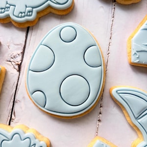 Dinosaur theme birthday party fondant iced sugar cookies individually wrapped image 13