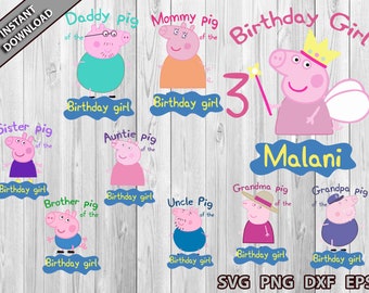 Download Peppa Pig Birthday Svg Etsy