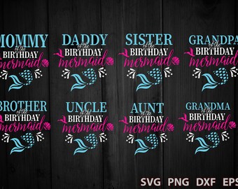 Free Free 281 Mermaid Family Birthday Svg SVG PNG EPS DXF File