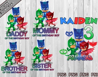 Pj Mask Birthday Svg Etsy