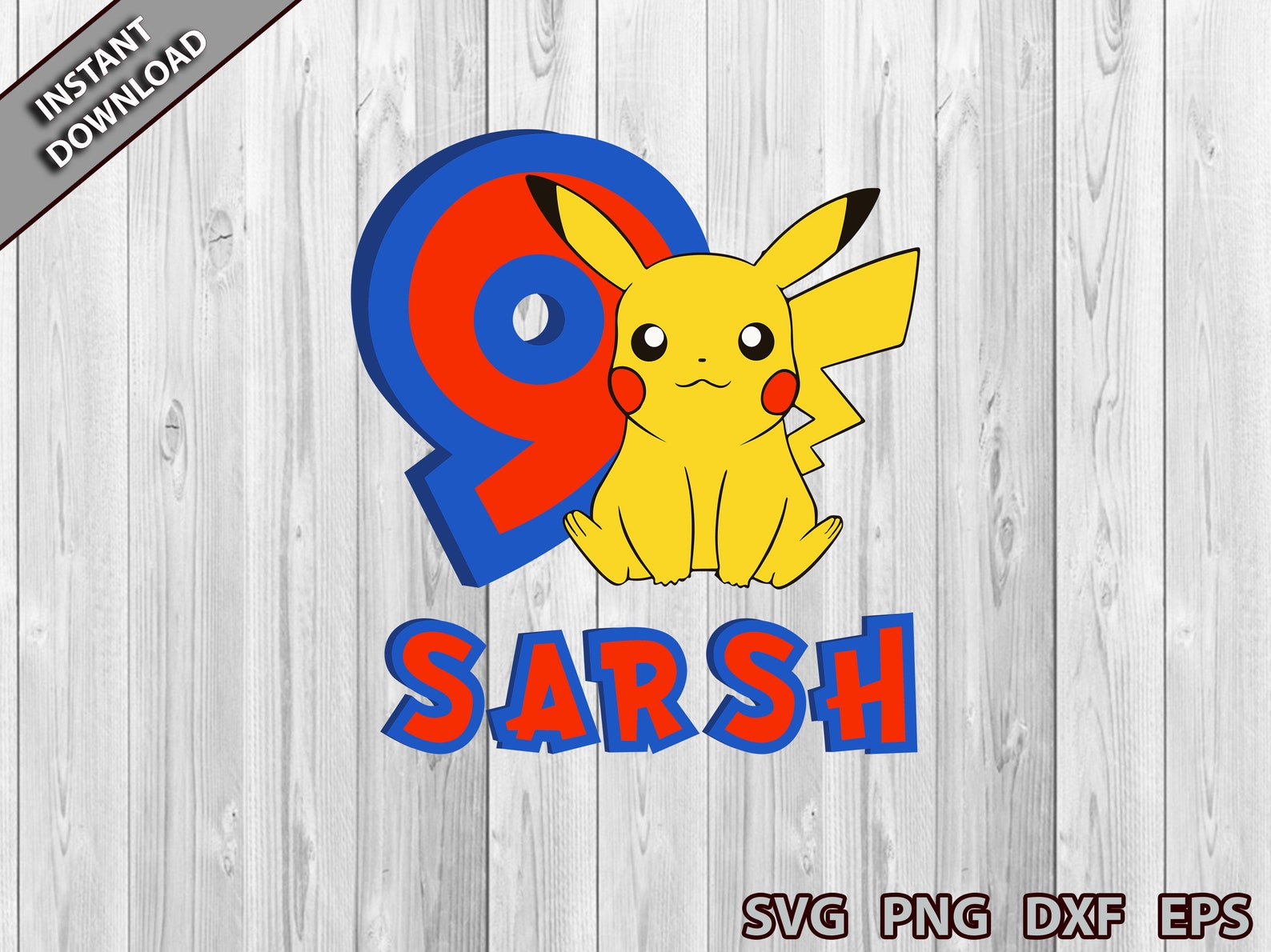 Download Pikachu Pokemon Custom Birthday Svg Boys Pikachu Birthday | Etsy