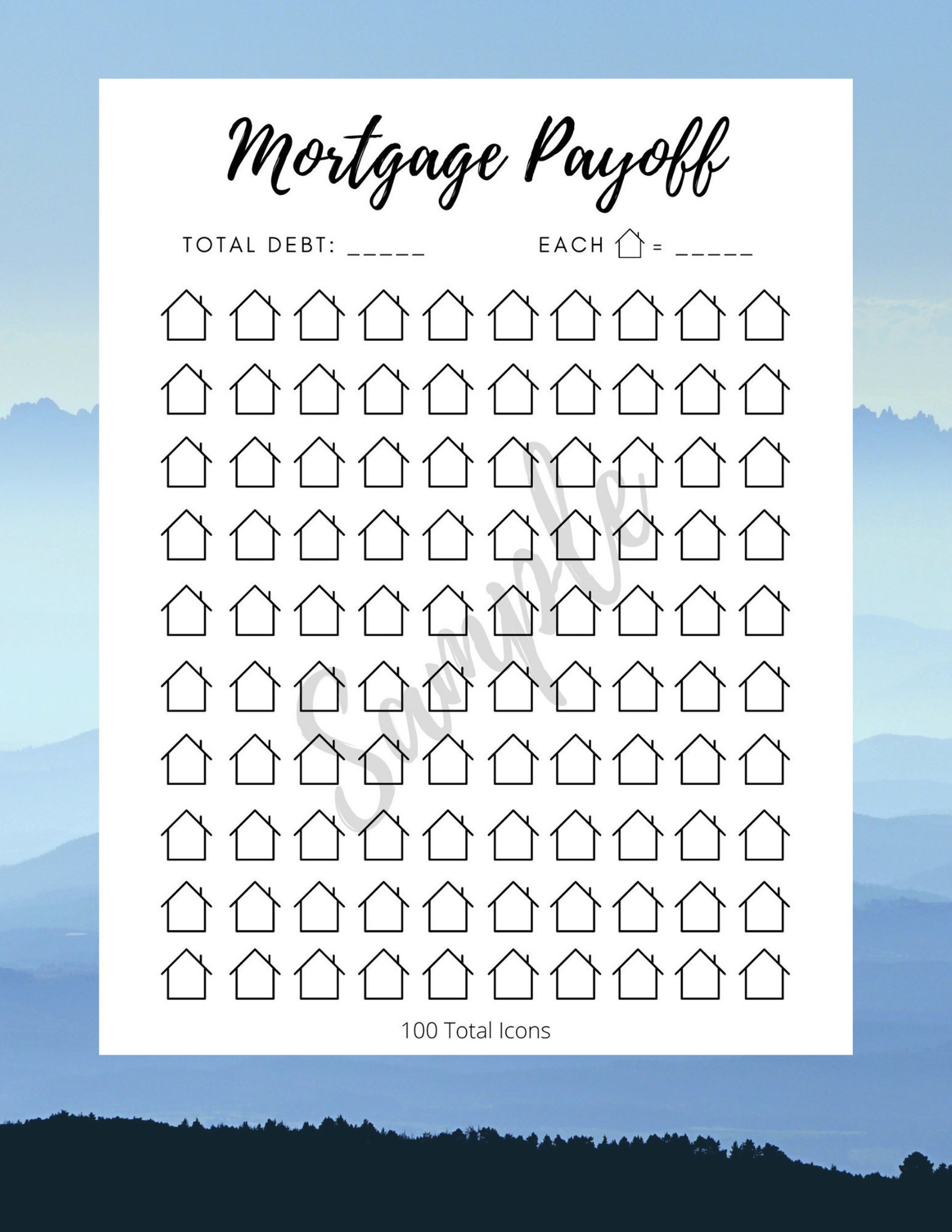 Mortgage Debt Tracker Printable Mortgage Payoff Tracker PDF | Etsy