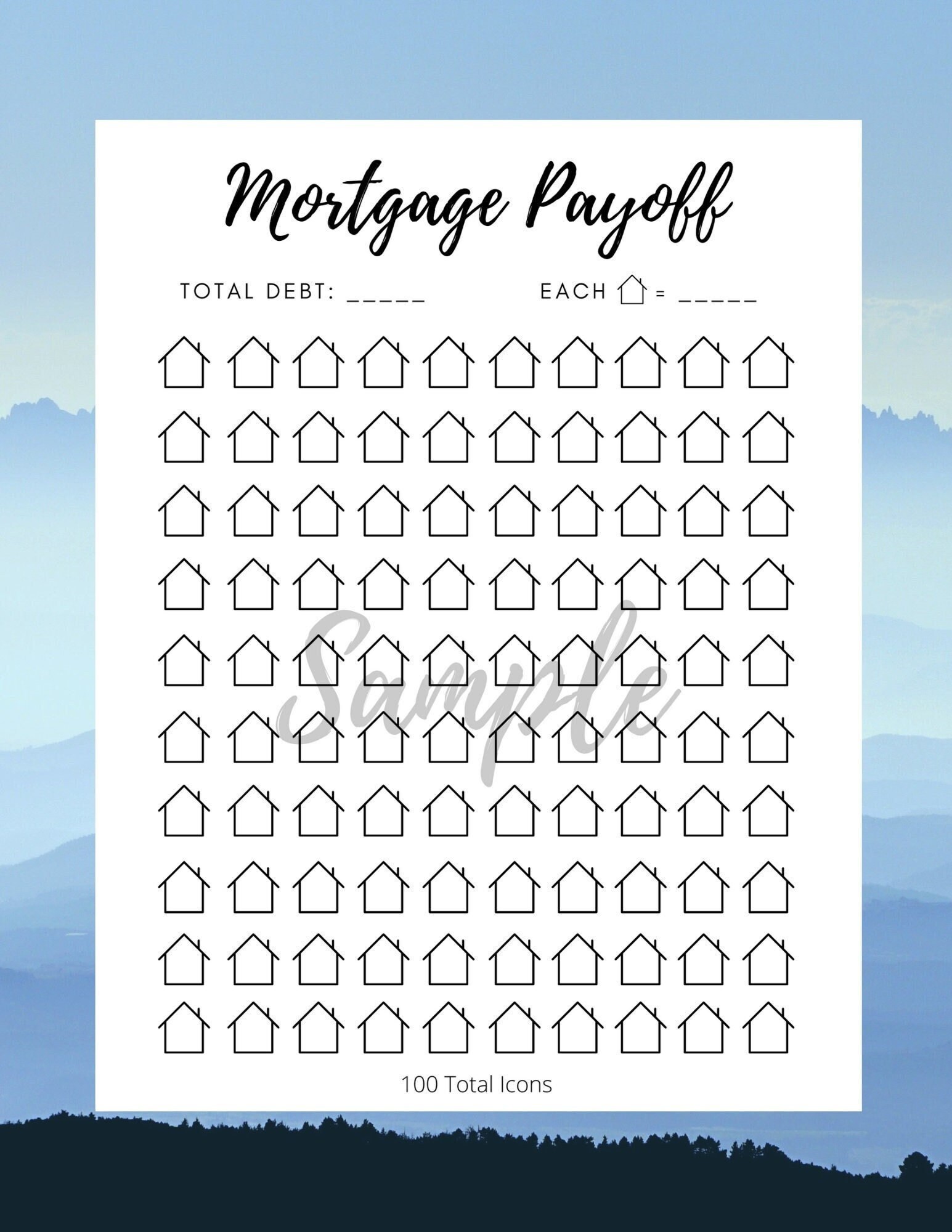 Mortgage Debt Tracker Printable | Mortgage Payoff Tracker PDF | Money ...