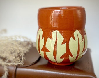 Vaso de hoja de cerámica