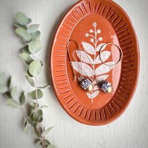 Ceramic Trinket Dish With Botanical Print image 1