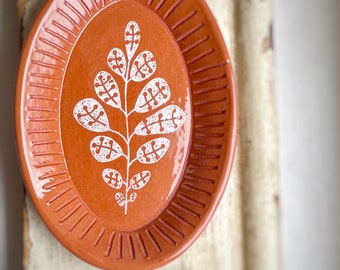 Ceramic Trinket Dish With Botanical Print