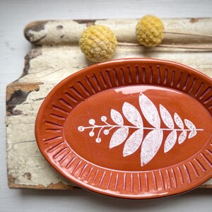 Ceramic Trinket Dish With Botanical Print image 3
