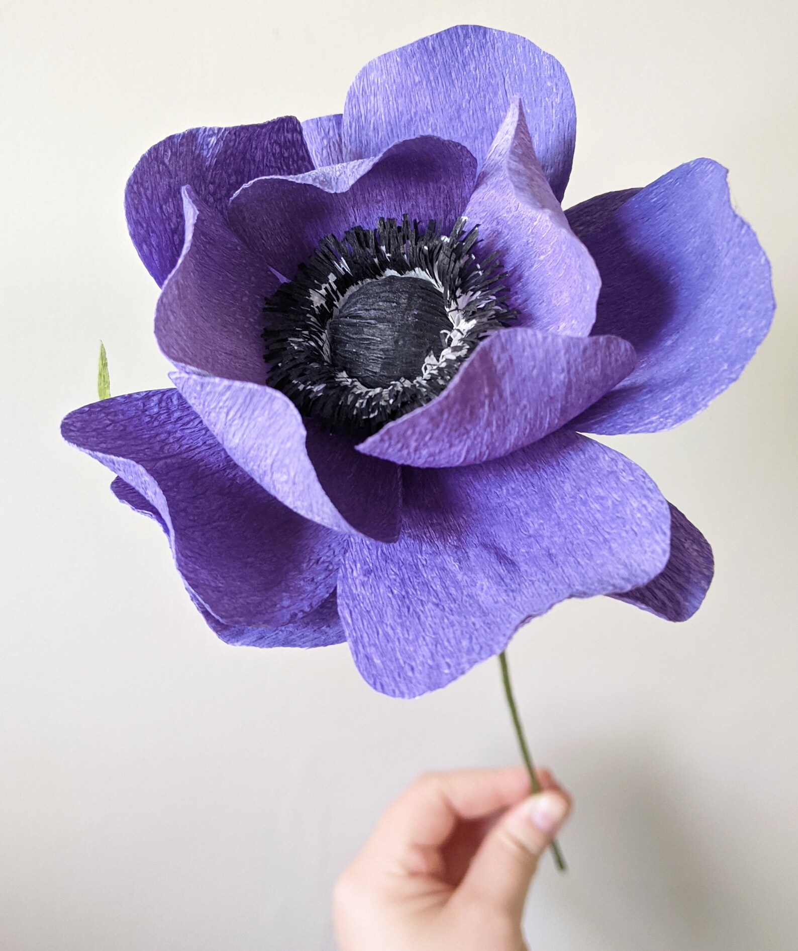 Crepe paper anemone Paper anemone Paper flower Crepe paper Etsy