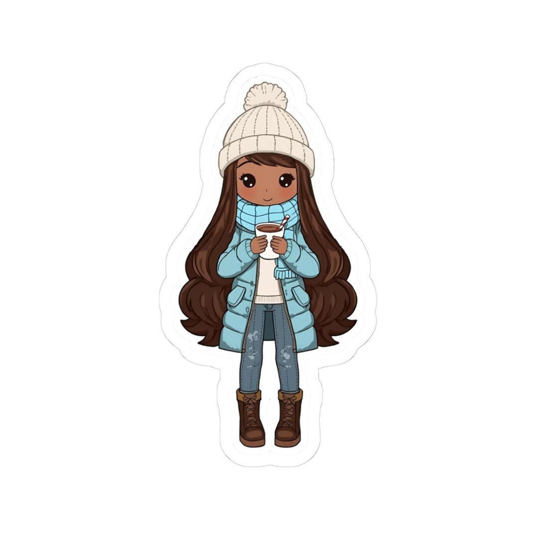 Cozy Casual Edition - Isla Sticker | Kiss-cut Sticker - Etsy