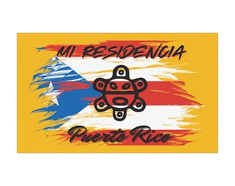 Puerto Rico Car Magnet: Vinyl Mi Residencia Auto Decal
