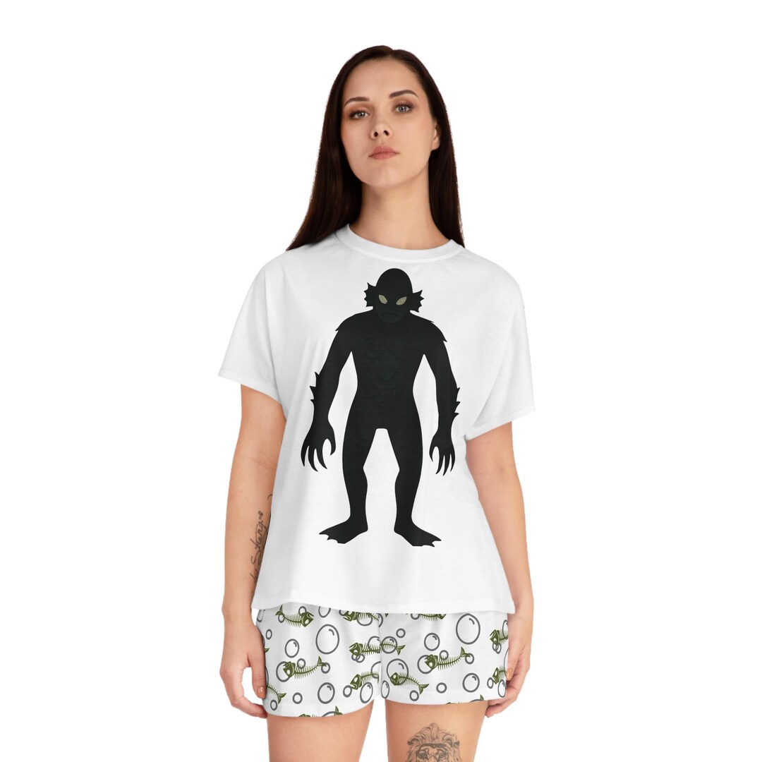 Halloween Lagoon Creature Pajama Set: Women's Spooky Loungewear - Etsy