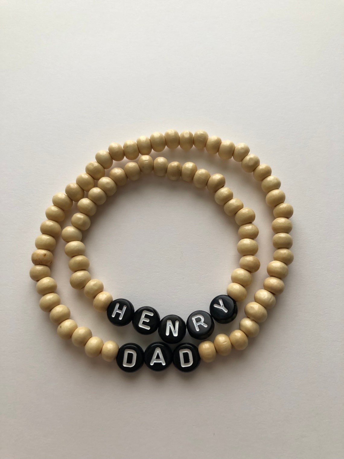 Dad and Me Bracelet Set Dad and Son Matching Bracelets Etsy