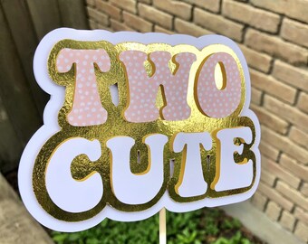 Two cute cake topper | Two cake topper | Two cake pick | 2 cute cake topper | 2 cake topper | Second birthday cake topper | Two birthday