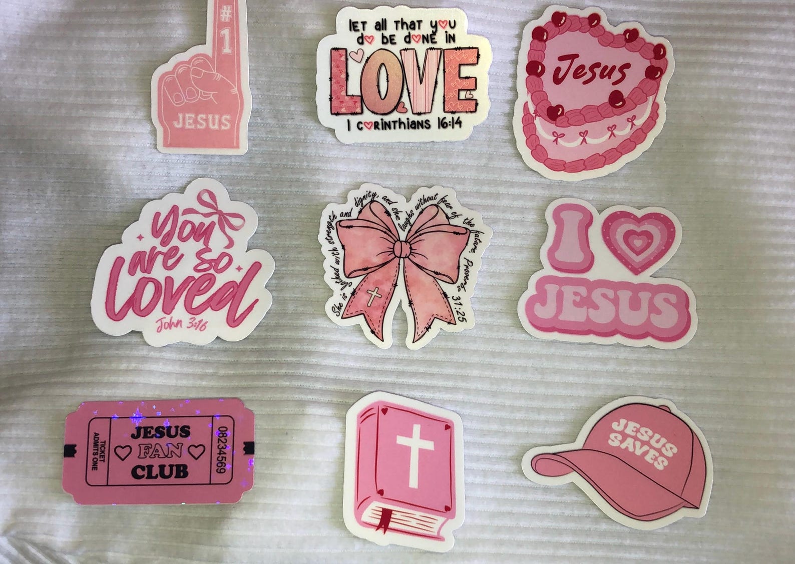 Christian Girlie Stickers | Pink Christian Sticker Pack | Religious ...