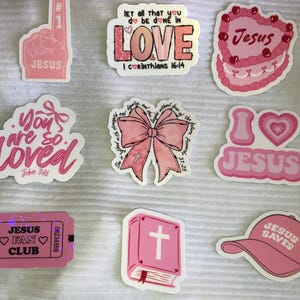 Christian Girlie Stickers | Pink Christian Sticker Pack | Religious ...