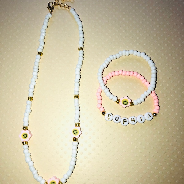 Girls Necklace and Bracelet Sets Etsy