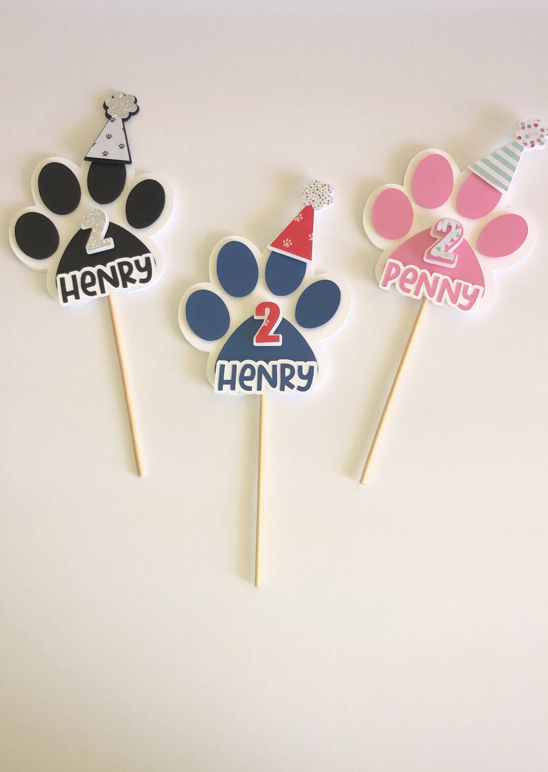 Pet Cake Topper | Paw Print Cake Topper | Cat Cake Topper | Dog Cake ...