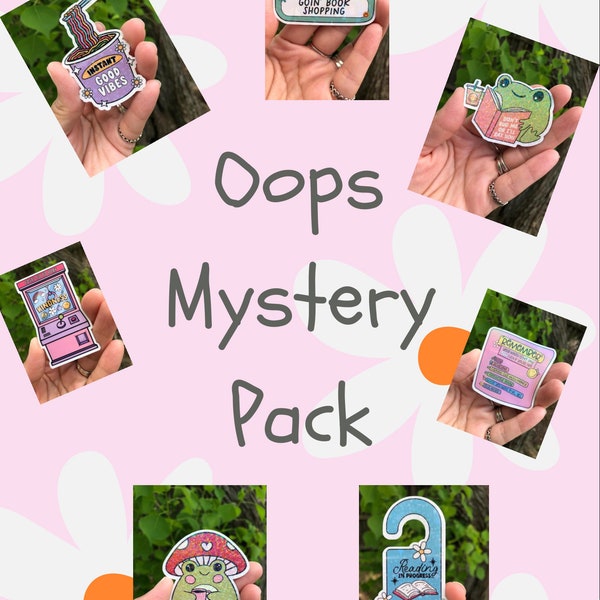 Oops mystery pack of 3 stickers | Slightly irregular mystery sticker pack of 3