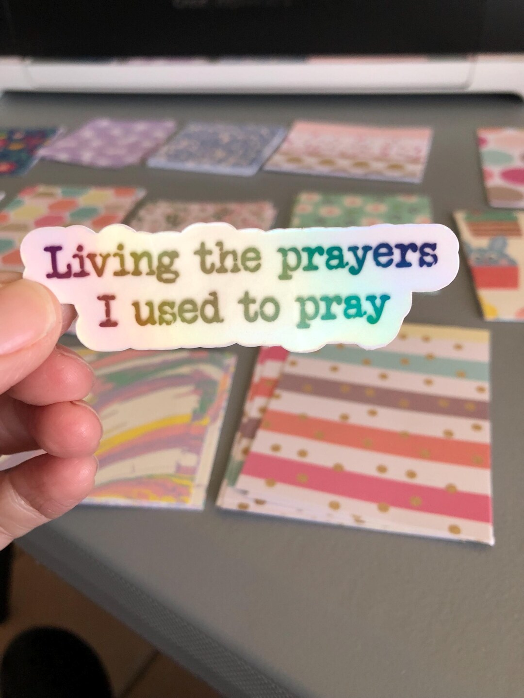 Living the Prayers I Used to Pray Sticker | Jesus Sticker | Christian ...