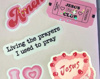 Jesus sticker pack | Jesus stickers | Christian stickers | Faith based stickers | Cute Jesus stickers | Bible stickers | Journal stickers