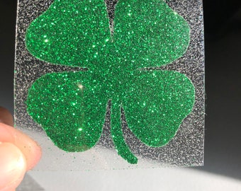 Four leaf clover iron on decal | St Patrick’s day clover iron on decal | Lucky clover iron on decal