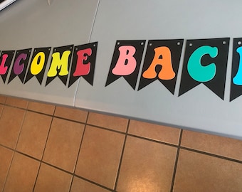 Welcome back banner | Teachers classroom banner | Teacher welcome back banner | Back to school banner | School welcome banner