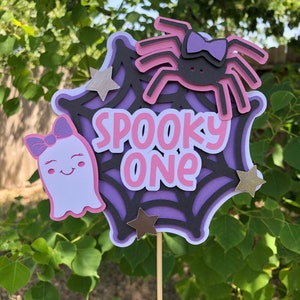 Spooky one cake topper | First birthday cake topper | October birthday cake topper | Halloween cake topper | One cake topper