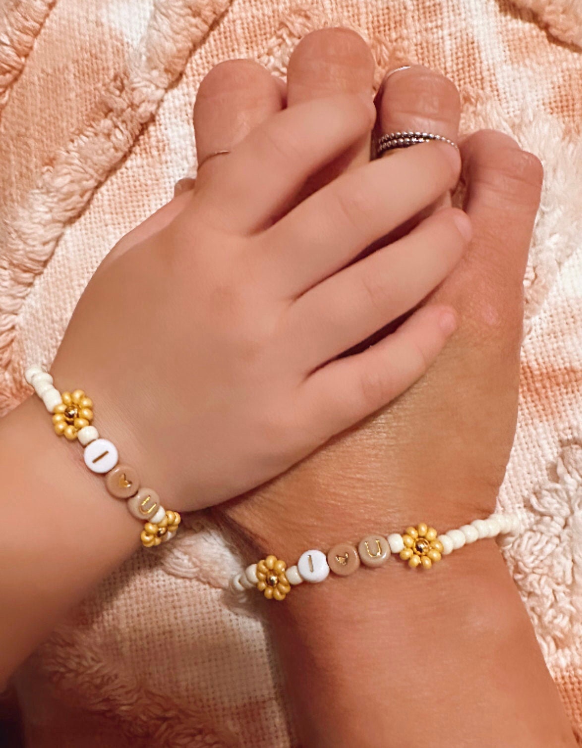 First day of school bracelet set | Mama and me matching bracelets | Matching bracelets for mom and child |