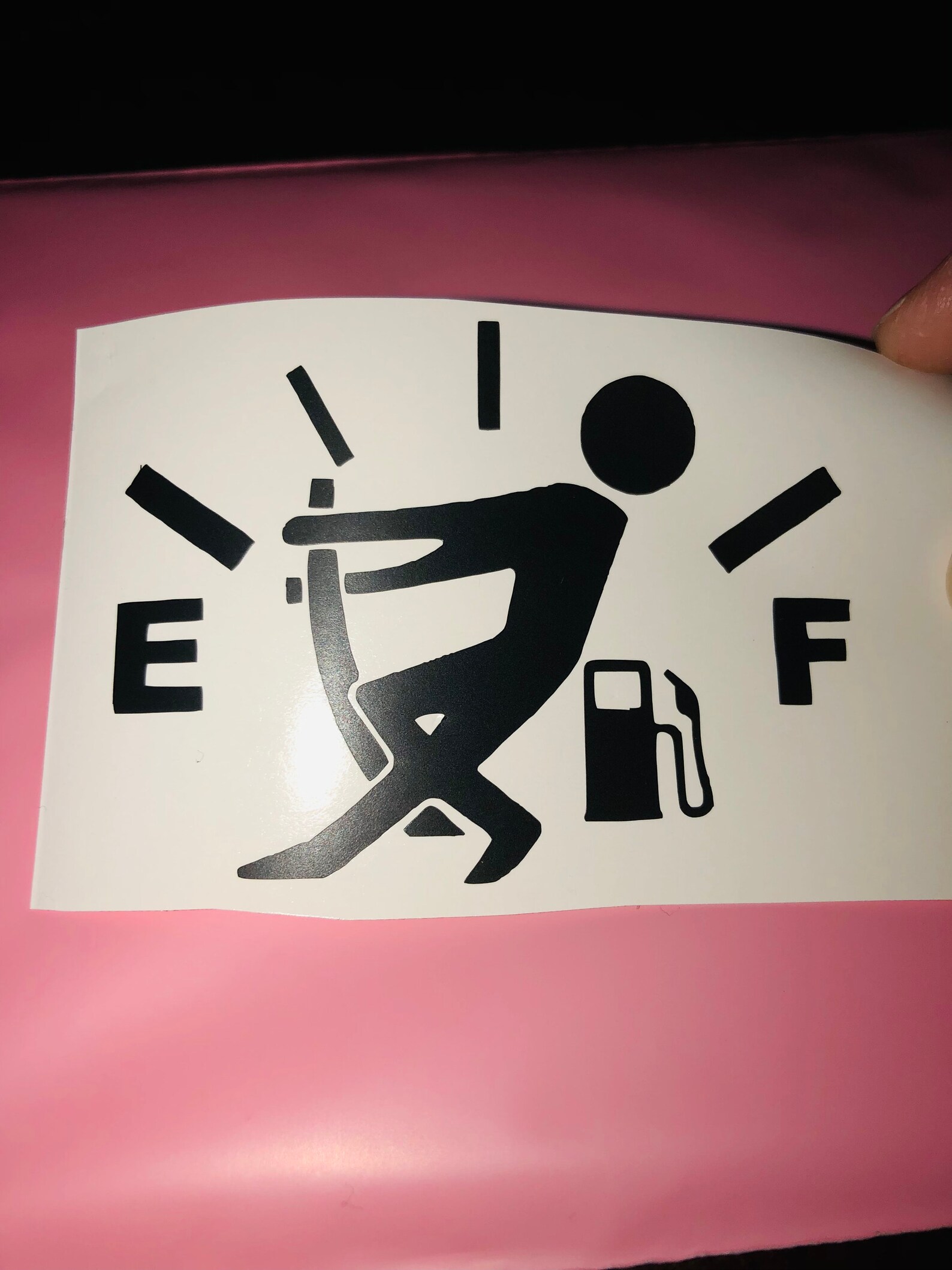 Empty gas stick person decal Funny gas decal Humor empty Etsy