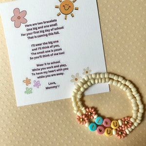First day of school bracelet | First day of school mama and me matching bracelets | Mama and mini matching bracelets | Back to school