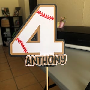 Baseball cake topper | Baseball theme cake topper | Baseball number cake topper | Baseball age cake topper | Baseball themed cake decoration