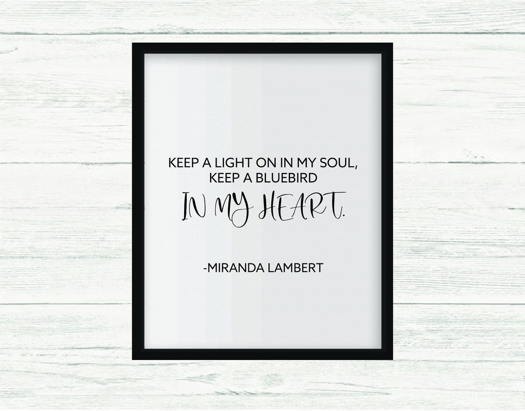 Miranda Lambert Bluebird Song Lyrics Sign Home Decor Sign