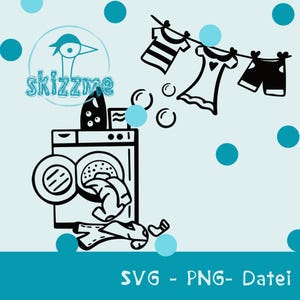 Plotter/laser file laundry room, laundry, clothesline, washing machine SVG and PNG