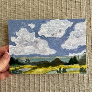Original Giclee Art Print - &quot;Rolling Hills&quot; Print - Frameable Art Print - Cloud Art - Signed Art - Landscape Art