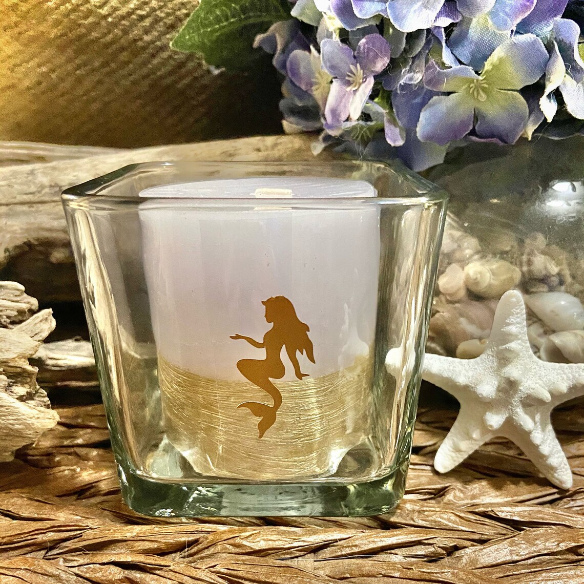Mermaid Candle Gift For Her Beach Designs Gift Home Decor Etsy