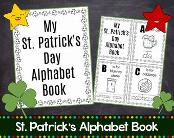 St. Patrick's Day ABC Alphabet Handschrift Buch druckbare Aktivität