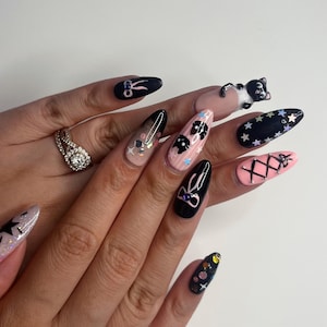 Black Cat Press-on Gel Nails