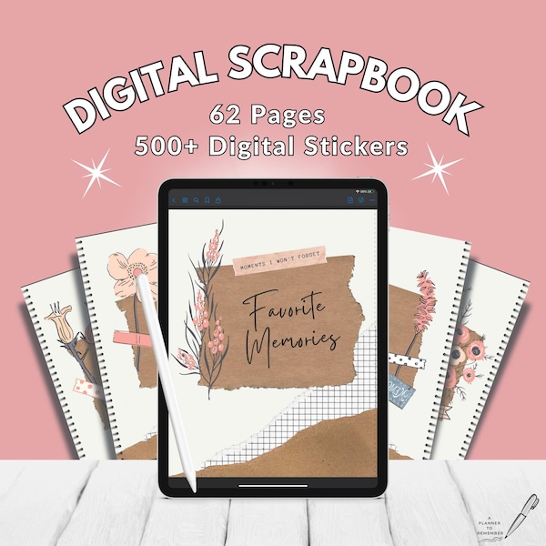 Digital Scrapbook & 500+ Digital Stickers