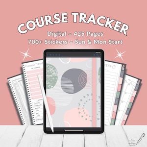 Digital Course Tracker + 700+ Digital Stickers