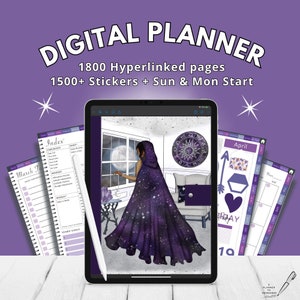 Digital Planner & Digital Stickers, Yearly Calendar, Monthly Calendar, Weekly Planner, Daily Planner, Self Care pages, Goodnotes